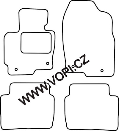 Přesné gumové koberce béžové / šedé Mazda CX-5  2012 ->